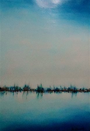 Renzo Gianella, Vibrazioni cromatiche, 2015 Smalto su tela, 70cm x 50cm....