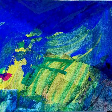 Bartolomeo Gatto, Infinito, 1989 Acrilico su tavola, 50cm x 50cm. Autentica...