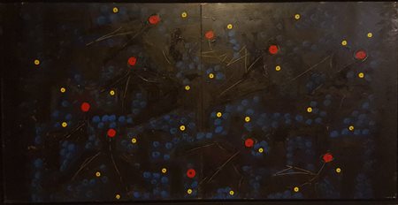 Gastone Biggi, Puntocromie angeli ribelli della notte, 2009 Industrial paint...