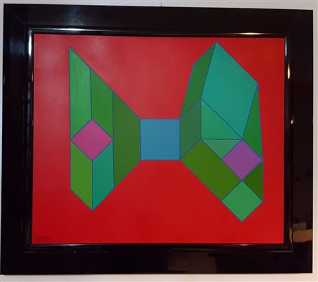 Achille Perilli, L'altalena del gioco, 2006 Mista su tela, 54cm x 65cm....
