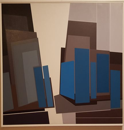 Gualtiero Nativi, Spazio ambiguo numero 1, 1976 Tempera su tela, 100cm x...