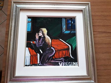 Luigi "Billy" Malaman, Vergine, 2000 Tecnica mista su vera pelle, 40cm x...