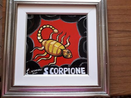 Luigi "Billy" Malaman, Scorpione, 2000 Tecnica mista su vera pelle, 40cm x...