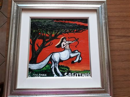 Luigi "Billy" Malaman, Sagittario, 2000 Tecnica mista su vera pelle, 40cm x...