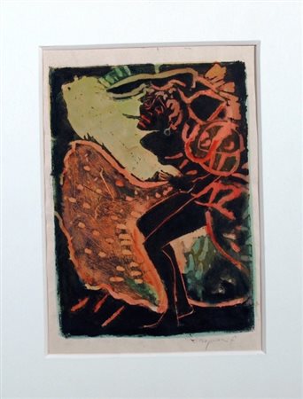 ROGNONI FRANCO (Milano 1913 - Milano 1999) "Ballerina" 1999 acquerello su...