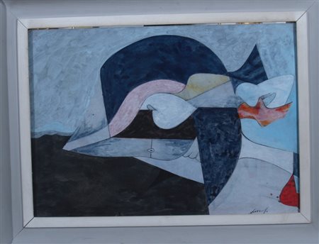 DOVA GIANNI (Roma 1925 - Pisa 1991) "Senza titolo" 1991 collage e tempera su...