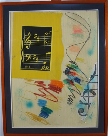 CHIARI GIUSEPPE (Firenze 1926 - Firenze 2007) "Spartito musicale" '90 Tecnica...