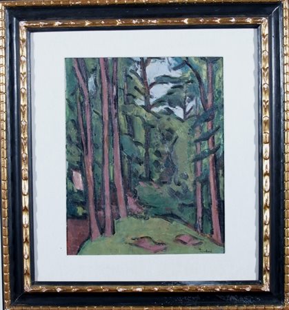 TAMBURI ORFEO (Jesi 1910 - Parigi 1994) "Bosco" '40 olio su tela. cm. H:...
