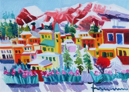 FACCINCANI ATHOS (Peschiera D/G 1951) "Il sorbo a Cortina" 2000 olio su tela....