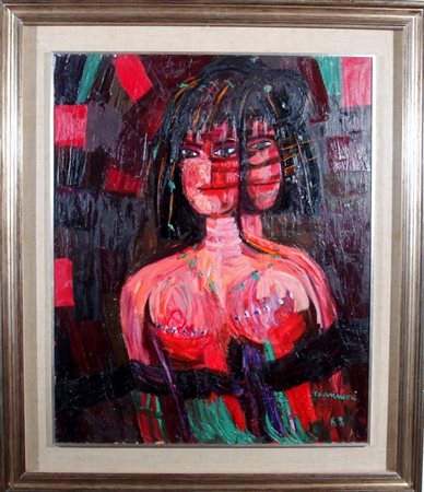 CASSINARI BRUNO (Piacenza 1912 - Milano 1992) "Giuseppina" 1968 olio su tela....