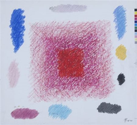 FINZI ENNIO (Venezia 1931) "Senza titolo" Pastello e tecnica mista su carta...