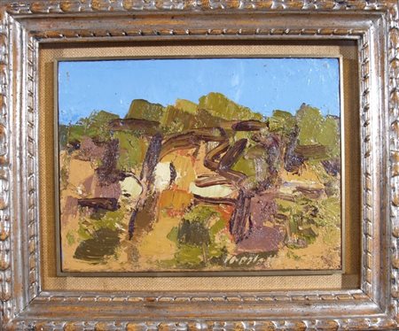 MORLOTTI ENNIO (Lecco 1919 - Milano 1992) "Paesaggio" olio su tela. cm. H:...