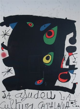 MIRO' JOAN (Montroig 1893 - Palma di Mallorca 1983) "Senza titolo" litografia...