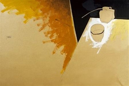 TADINI EMILIO (Milano 1929 - Milano 2002) "Natura morta" pastello a cera e...