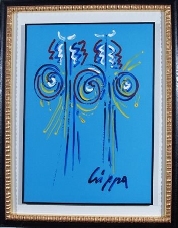 CRIPPA ROBERTO (Monza 1921 - Bresso 1972) "Totem" '70 Acrilico su cartoncino...