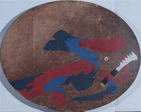 TADINI EMILIO (Milano 1929 - Milano 2002) "Il pensatore" 1965 olio su tela su...