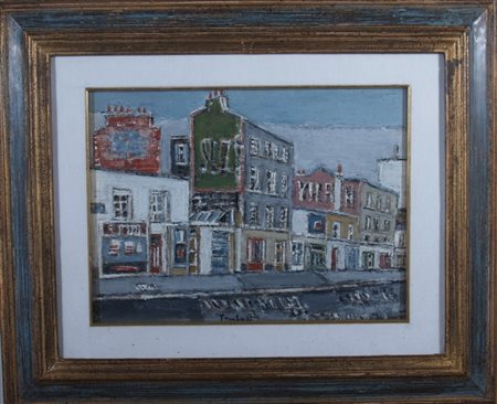 TAMBURI ORFEO (Jesi 1910 - Parigi 1994) "Case di Parigi" olio su tela. cm. H:...