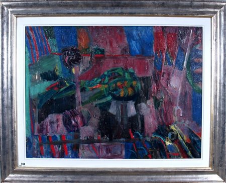 CASSINARI BRUNO (Piacenza 1912 - Milano 1992) "Natura morta" 1960 olio su...