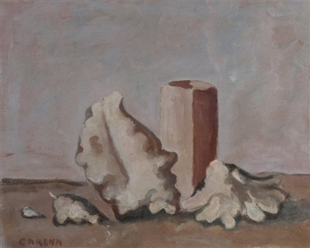 CARENA FELICE (Cumiana 1879 - Venezia 1966) "Natura morta" olio su tela. cm....