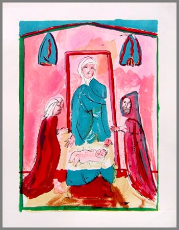 BRUNO CASSINARI Piacenza 1912 – Milano 1992 Senza titolo Litografia a colori...