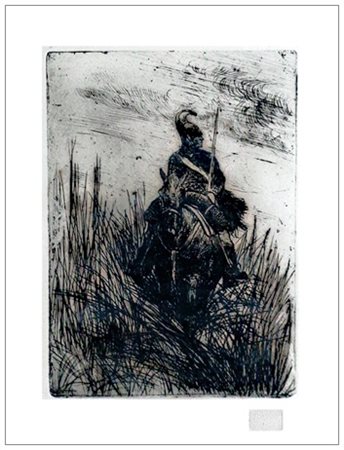 GIOVANNI FATTORI Livorno 1825 – Firenze 1908 Esplorazione Acquaforte su rame....