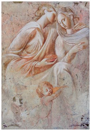 ELVIO MARCHIONNI Spello 1944 Senza titolo (Confidenze) Serigrafia...