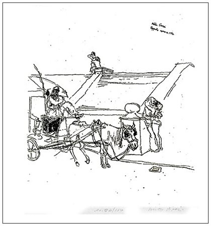 WALTER PIACESI Ascoli Piceno 1929 Appunto romano 1974 Acquaforte es.94/150....