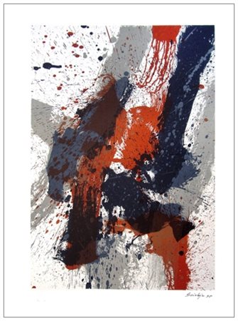 TOTI SCIALOJA Roma 1914 – Roma 1998 Senza titolo 1995 Litografia a colori es....