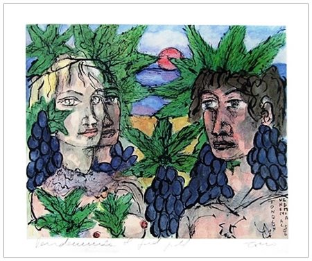 TONO ZANCANARO Padova 1906 – Padova 1985 Vendemmia al sud 1970 Litografia a...