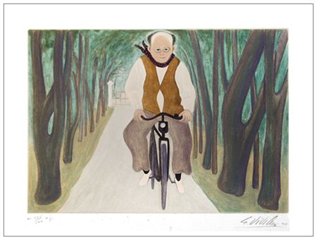GIUSEPPE VIVIANI Agnano Pisano 1898 – Pisa 1965 Il ciclista 1955 Acquatinta a...