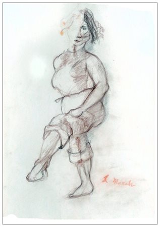 GIOVANNI MARCH Tunisi (Tunisia) 1894 – Livorno 1974 Senza titolo Tec. mista...