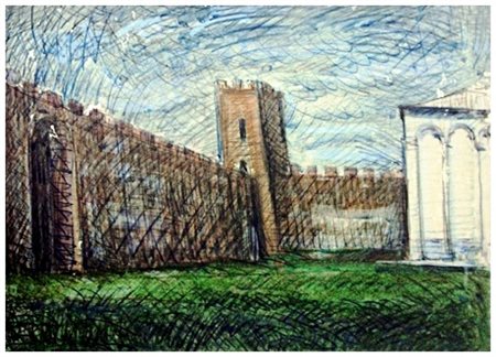 UMBERTO VITTORINI Barga 1890 – Milano 1979 Pisa – Le mura con Porta Leone in...