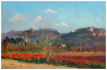 GIO DI BATTE Livorno 1944 Senza titolo Olio su cartone intelato 20 x 30....