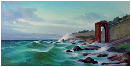 GIOVANNI FREDUCCI Livorno 1919 – Livorno 1979 Senza titolo Olio su tela 60 x...