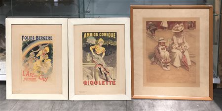 Lotto composto da due litografie de “Les maitres de l’affiches” (cm 39x28)...