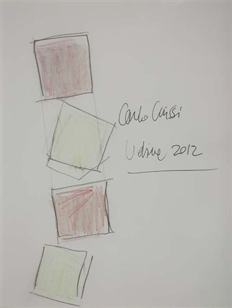 Carlo Ciussi Senza titolo - 2012 matita e pastello su carta cm. 30x23 Firma...
