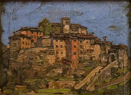 Luigi Bront Castelmonte – 1921 olio su tavola cm. 14x20 Datato in basso a dx...