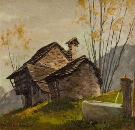 Marco Davanzo Senza titolo olio su tavola cm. 30x32 Firma in basso a dx