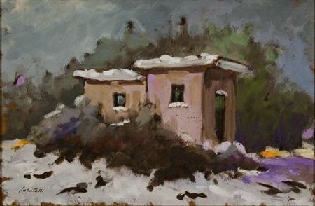 Walter Sabatelli Senza titolo olio su tavola cm. 20x30 Firma in basso a sx...