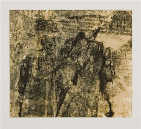 Toffolo Anzil Senza titolo disegno su carta cm. 22x25 Firma in basso a dx...