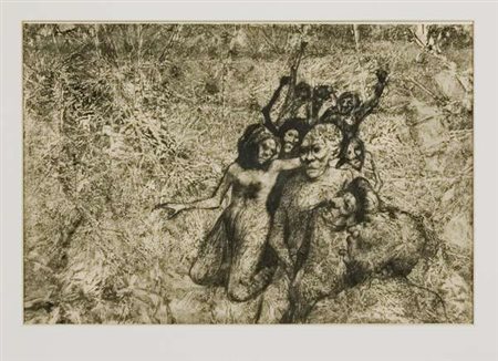 Toffolo Anzil Senza titolo disegno su carta cm. 20x30 Firma in basso a dx