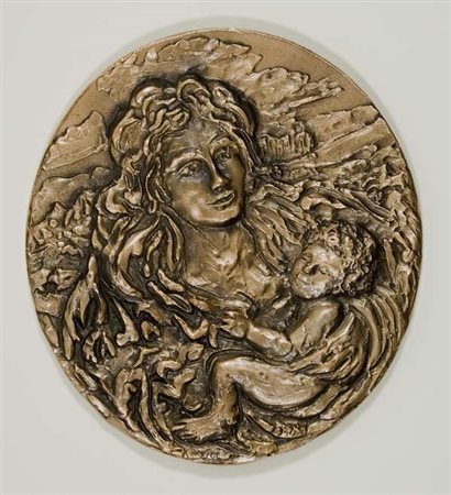 Aligi Sassu Maternità eroica - 1992/2000 bassorilievo in bronzo, es. X/CL cm....