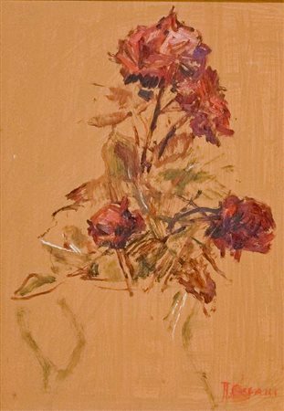 Antonio Coceani Senza titolo olio su tavola cm. 50x37 Firma in basso a dx