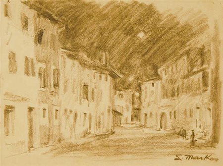 Lajos Markos Senza titolo Pastello su carta cm. 24x32 Firma in basso a dx