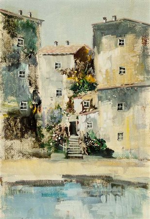 Stane Milovan Voloska - 1963 olio su cartone cm. 50x35 Firma in basso a dx