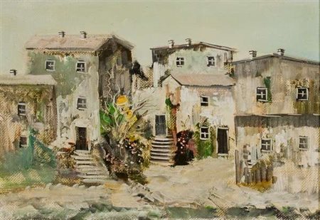 Stane Milovan Voloska - 1963 olio su cartone cm. 35x50 Firma in basso a dx