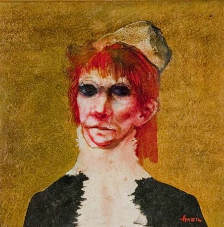 Toffolo Anzil Ardemia olio su tavola cm. 36x36 Firma in basso a dx