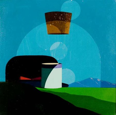 Piero Panza Senza titolo olio su tela cm. 40x40 Firma in basso al centro