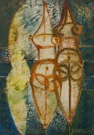 Franco Batacchi 3 Veneri 3 grane - 1993 tecnica mista su tela intavolata cm....