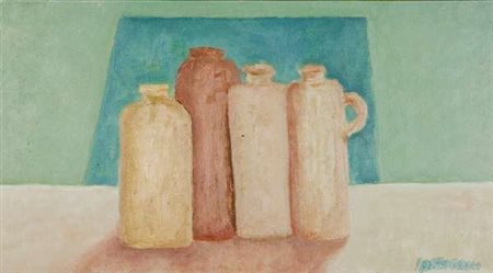 Lenci Sartorelli Senza titolo olio su tavola cm. 27x50 Firma in basso a dx